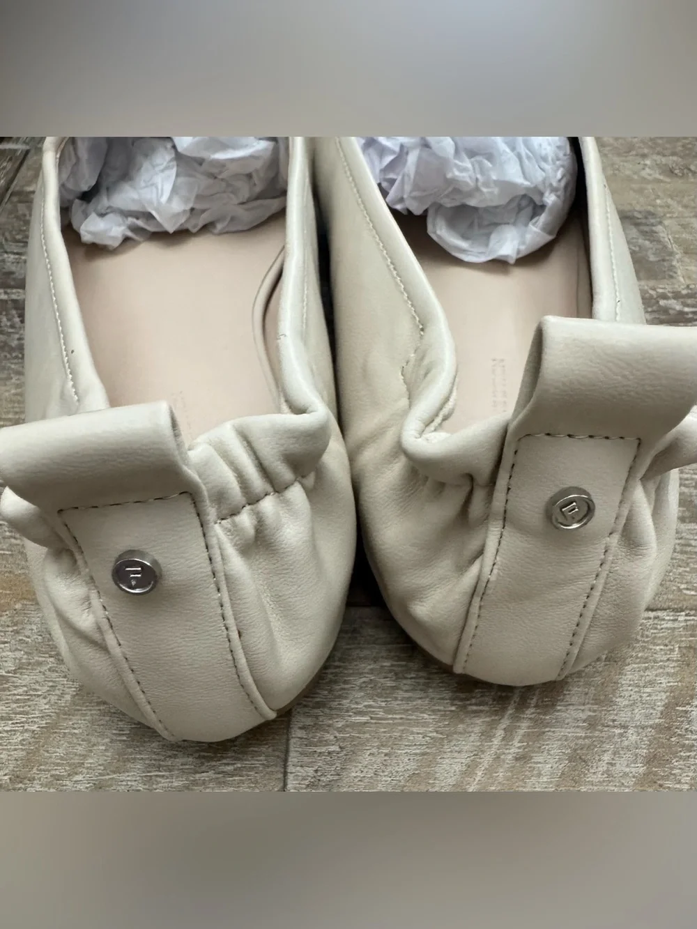 French Connection Cream Pointed-Toe Flats - New in box- size: 6.5 (US)